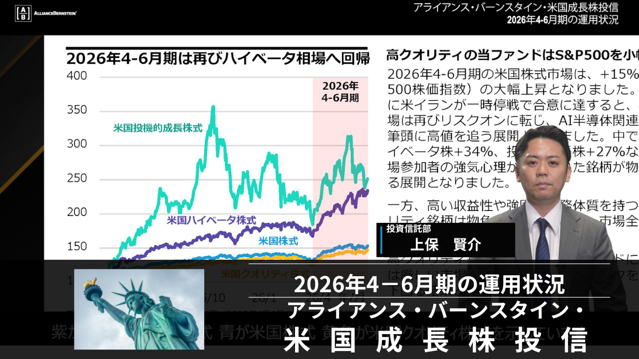 【動画】米国成長株投信  「2026年4－6月期の運用状況について」